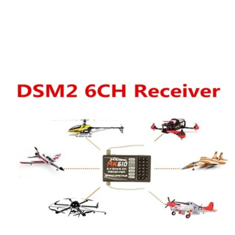 Receptor DSM2 MK610 AR6100 2,4 - Drone Rc Airplane reseña y precio