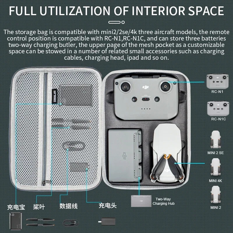 Mini 2 bolso de hombro PU Estu - Drone Carrying Bag reseña y precio