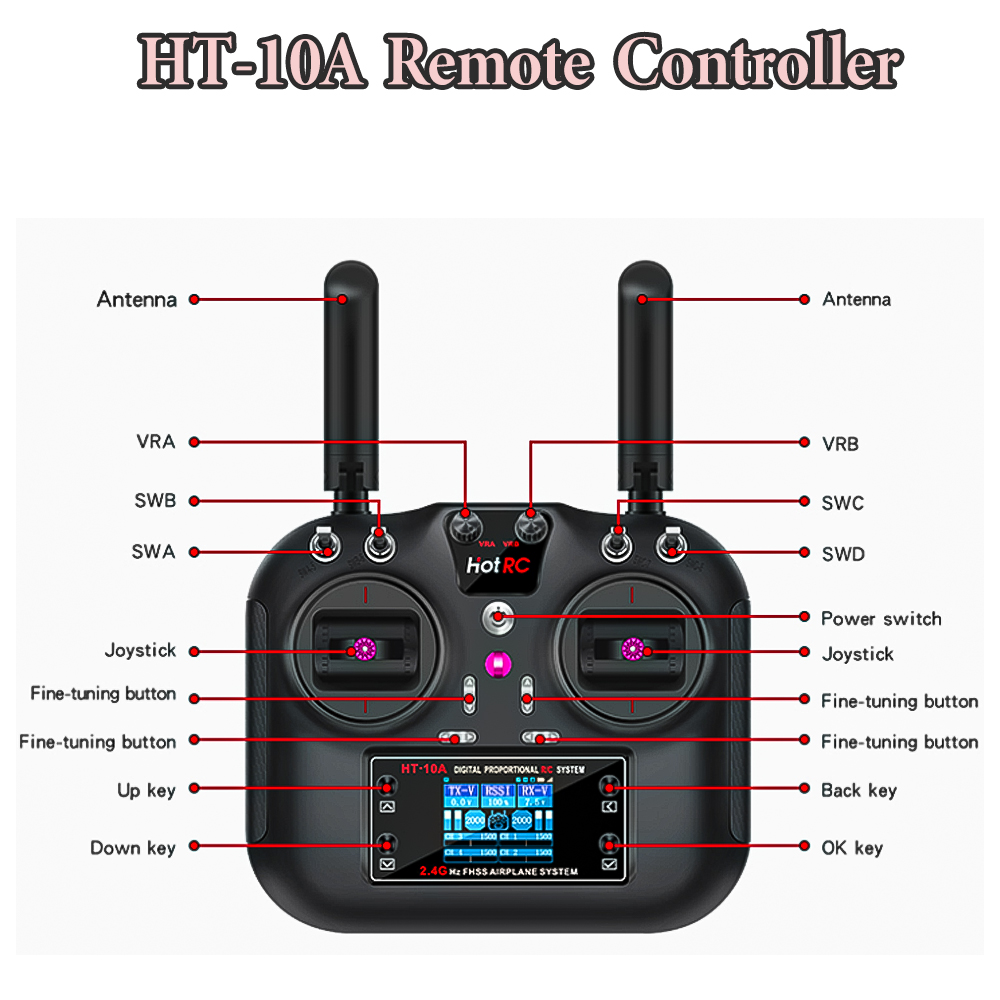 Transmisor Hotrc HT-10A 2.4G 1 - Drone Rc Boat reseña y precio