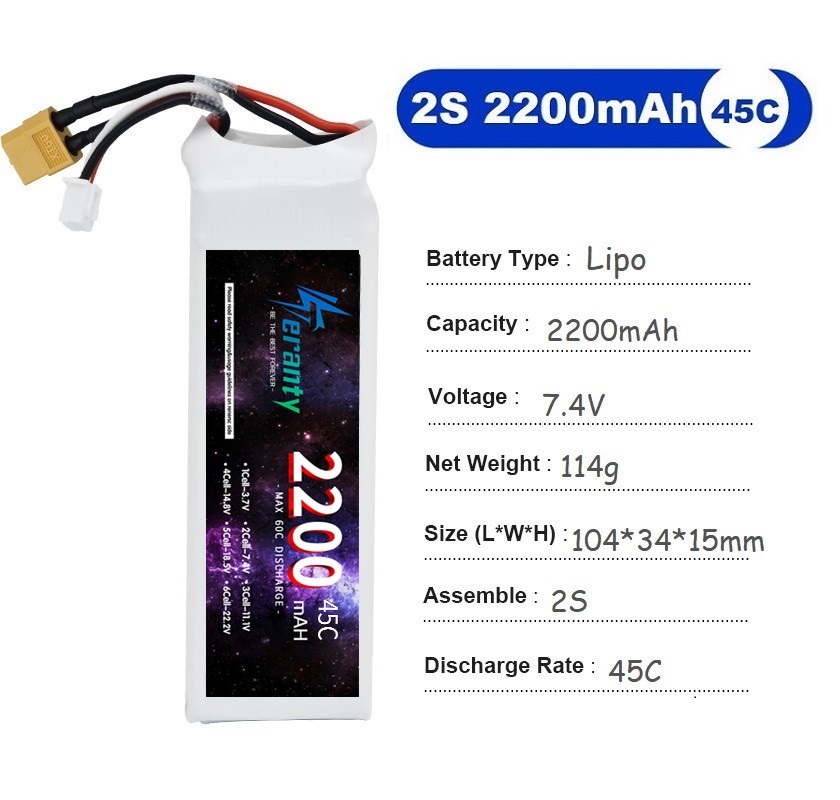 2 uds 7,4 V Lipo 2S batería 15 - Drone Lipo Battery reseña y precio