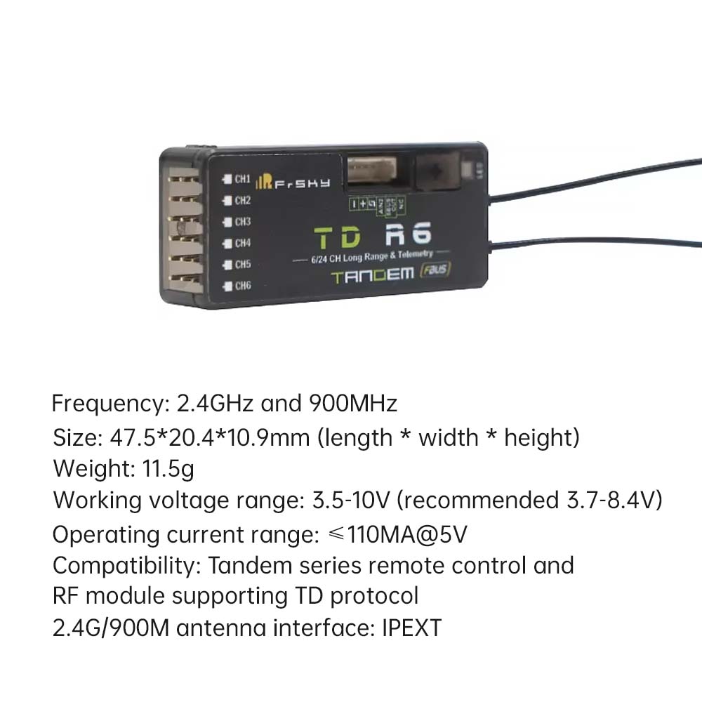 Receptor FrSky TD R6 2.4G 900M - Frsky Receiver Module reseña y precio